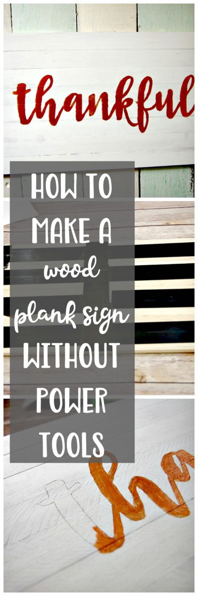 How to Make a Wood Plank Sign Without Power Tools