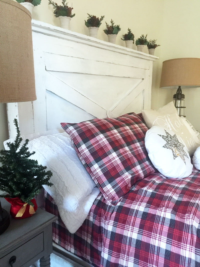 Master Bedroom Decorated for Christmas