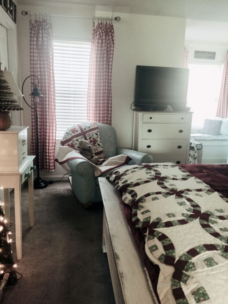 Master Bedroom Decorated for Christmas Create and Babble