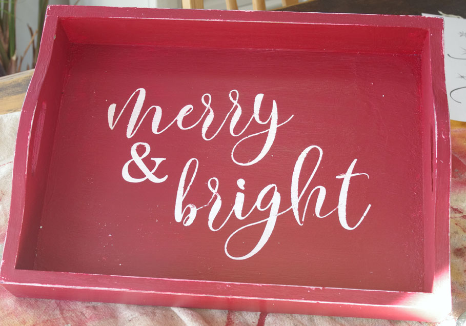 Farmhouse Christmas Serving Tray - Create and Babble