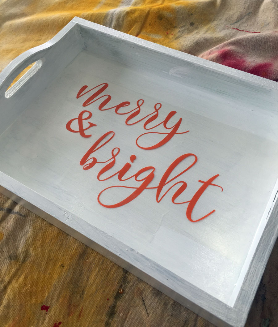 Farmhouse Christmas Serving Tray Create And Babble