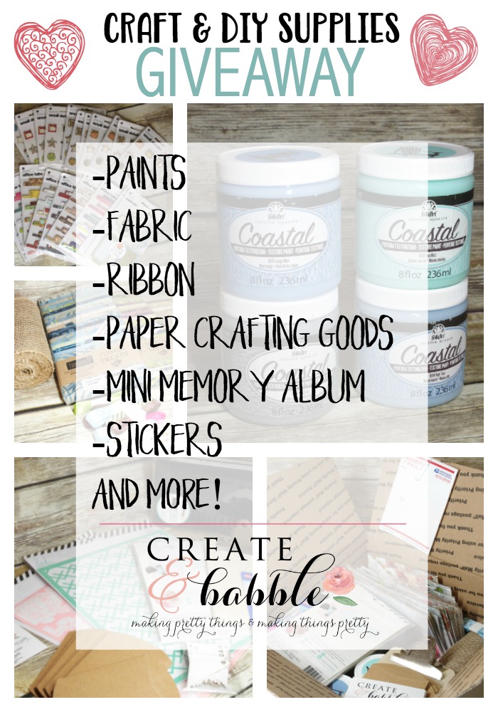 craft & diy supplies giveaway