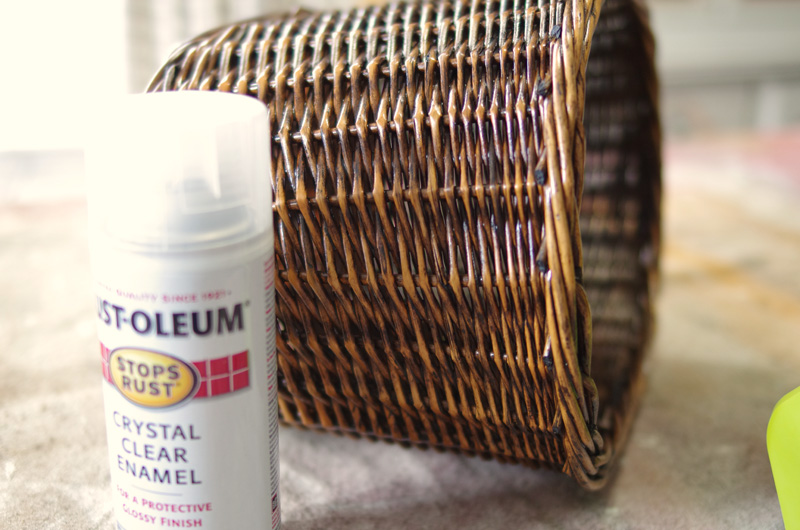 how to age wicker baskets