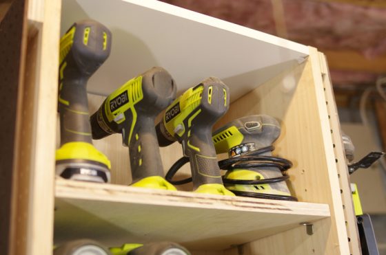 DIY Power Tool Storage Unit on Wheels - Create and Babble