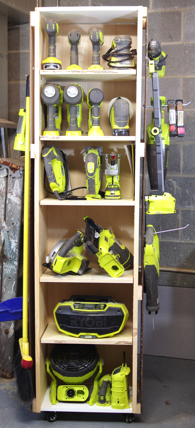 Cordless tool best sale storage diy