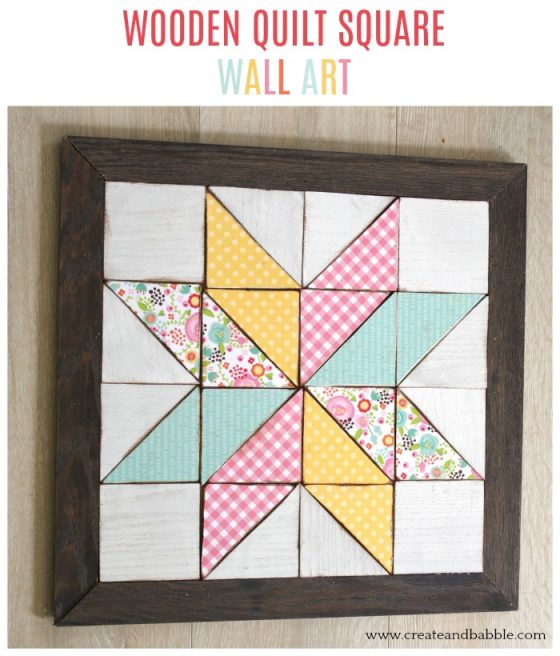 Wooden Quilt Block Wall Art Create and Babble