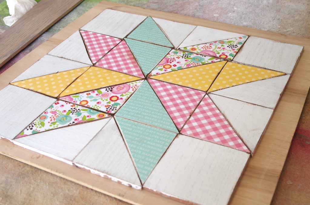 How to make a wood quilt square wall hanging