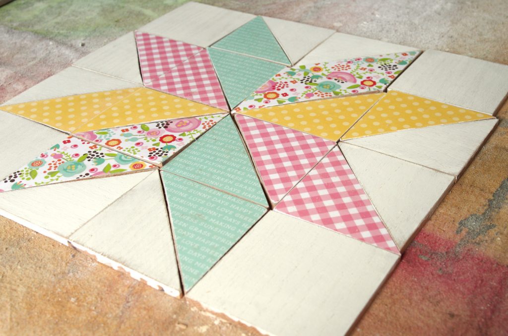 How to make a wood quilt square wall hanging