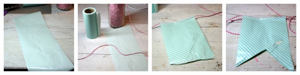 How to make a pennant banner with washi tape