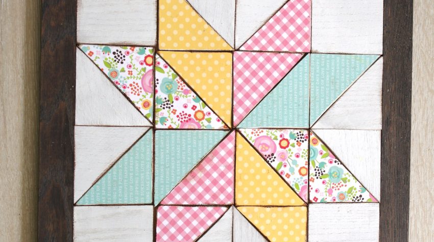 How to make a wood quilt square wall hanging