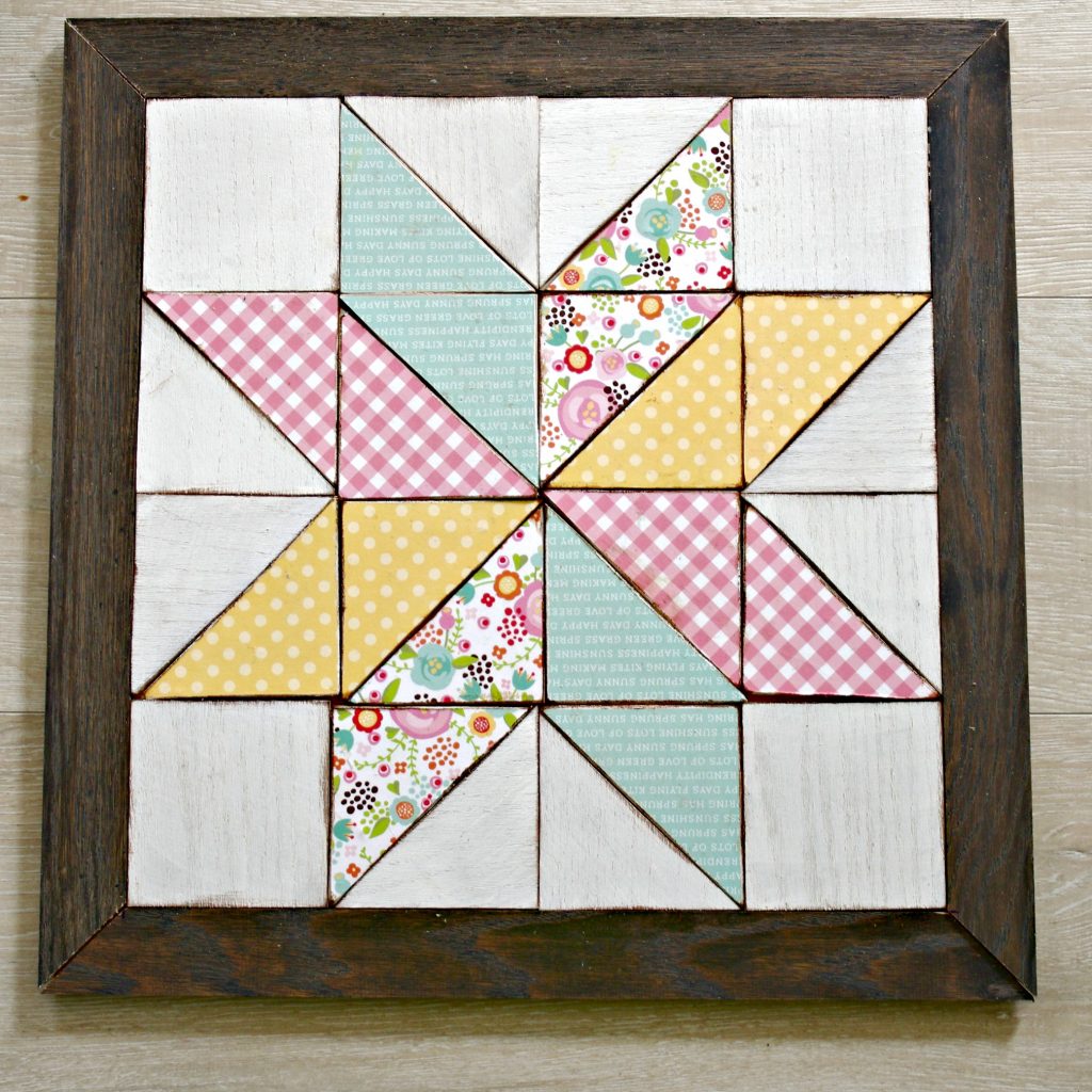 How to make a wood quilt square wall hanging