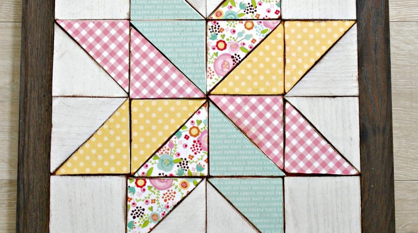 How to make a wood quilt square wall hanging