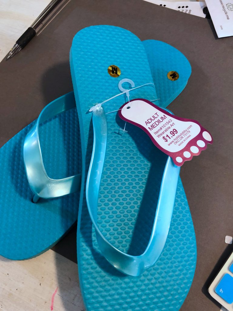 How to Apply iron-on vinyl to flip-flops