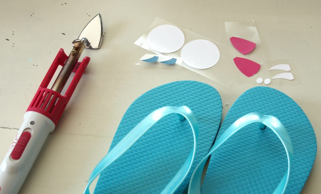 How to Apply heat transfer vinyl to flip-flops