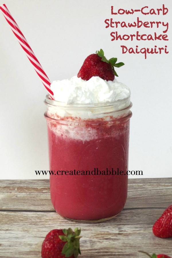 Low Carb Strawberry Shortcake Daiquiri