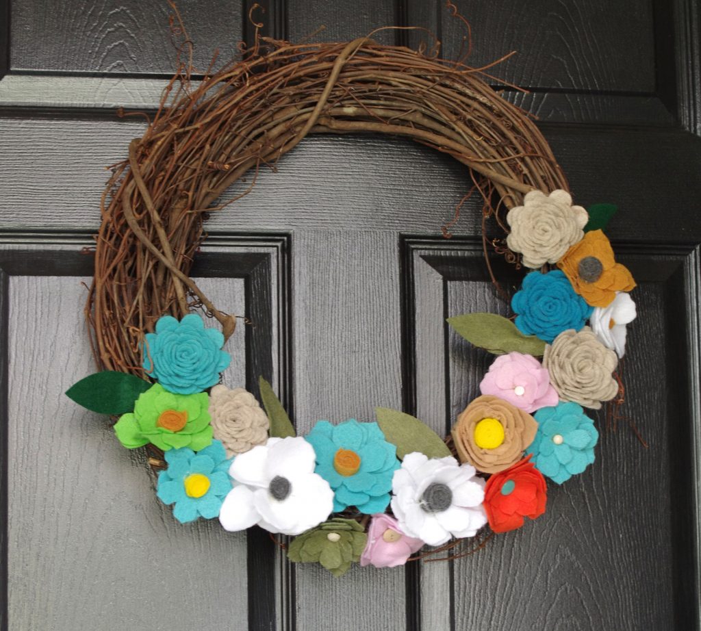 Felt Flower Wreath