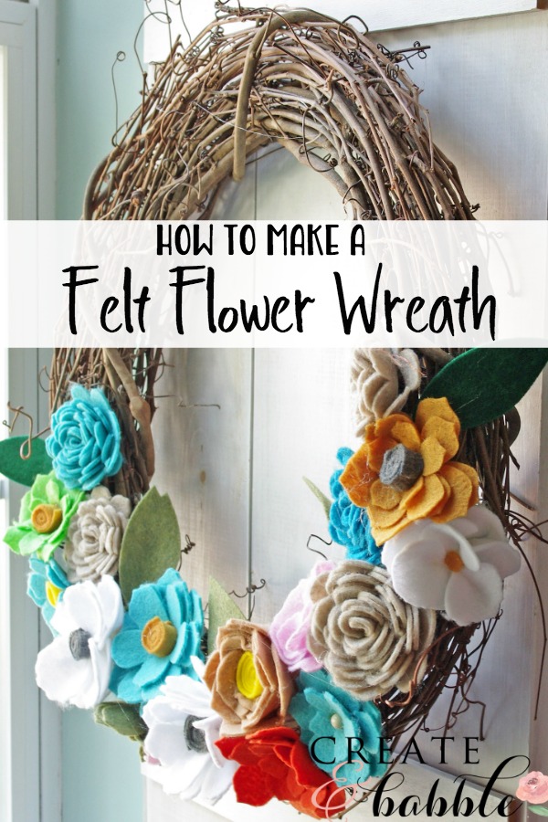 How to Make a Felt Flower Wreath