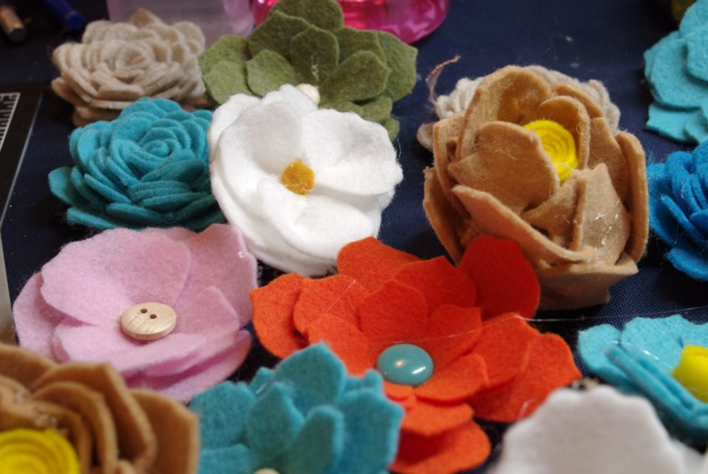 Finished Felt Flowers 