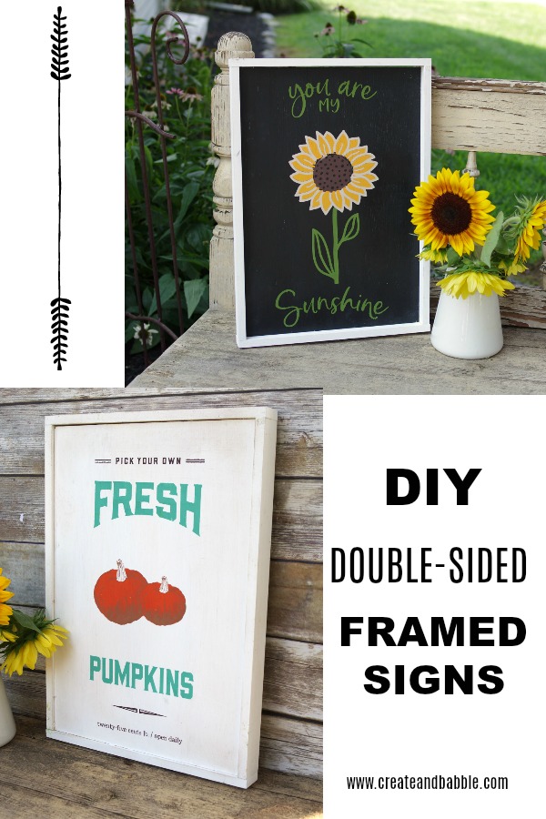 diy double sided wood framed signs