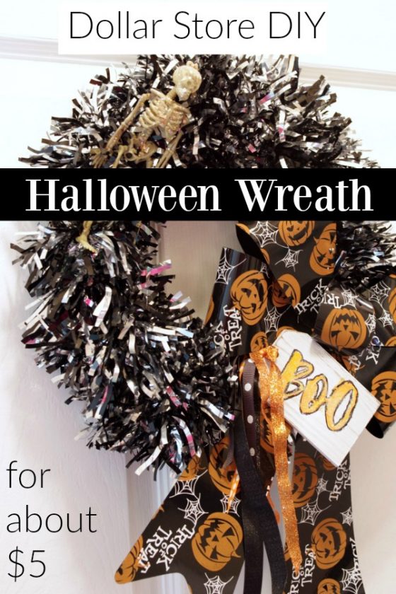 Dollar Store Halloween Wreath - Create and Babble