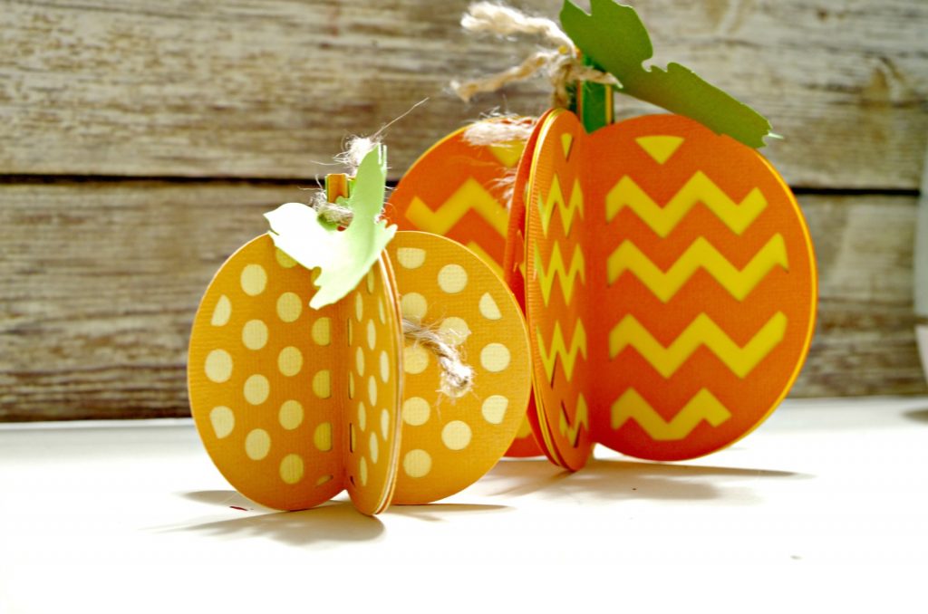 Paper Pumpkins Made with Cricut