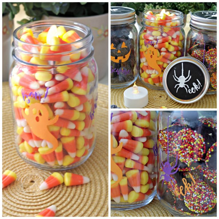Easy Halloween Mason Jars Made Using Chalk Couture - Create and Babble