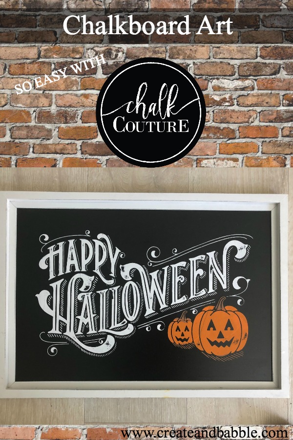 Easy Halloween Chalkboard Art