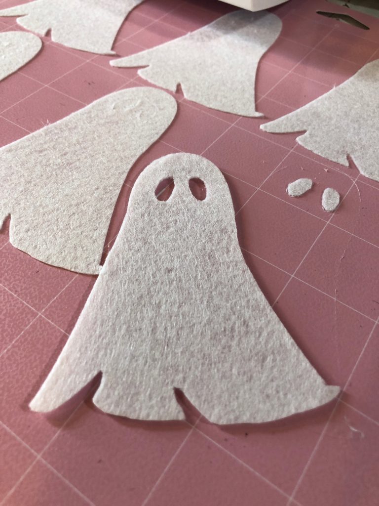 Handmade Halloween with Cricut Maker ghost shapes