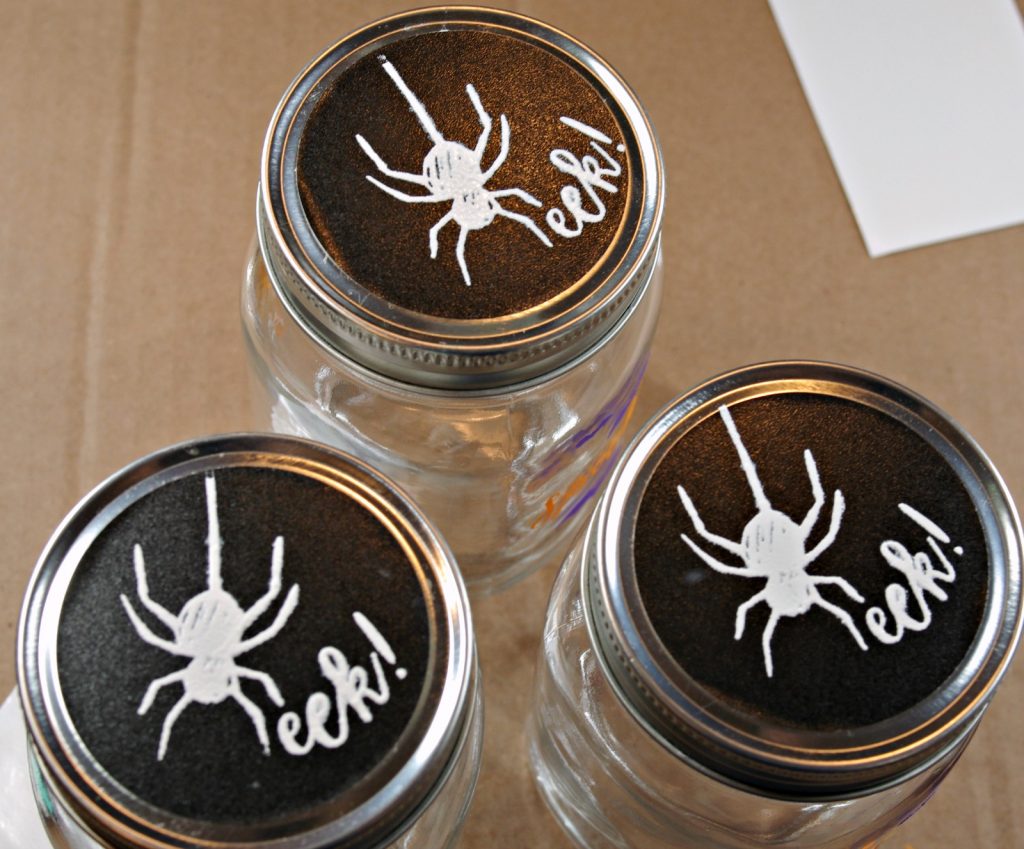 Halloween Mason Jars made with Chalk Couture