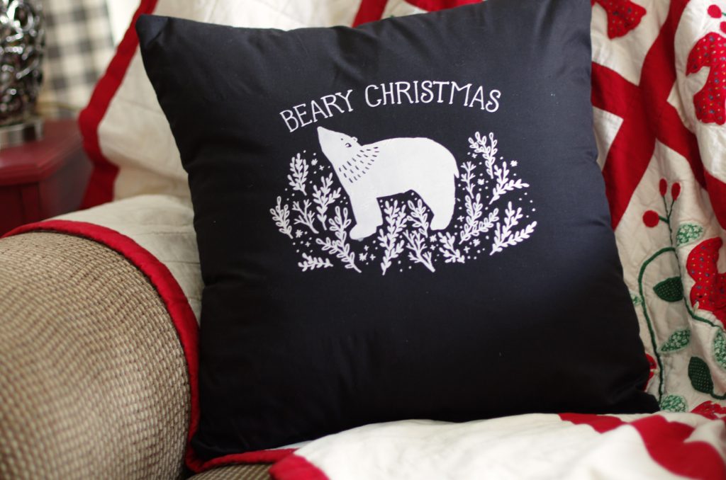 How to Use Chalk Couture products to make the prettiest Christmas Pillow Covers