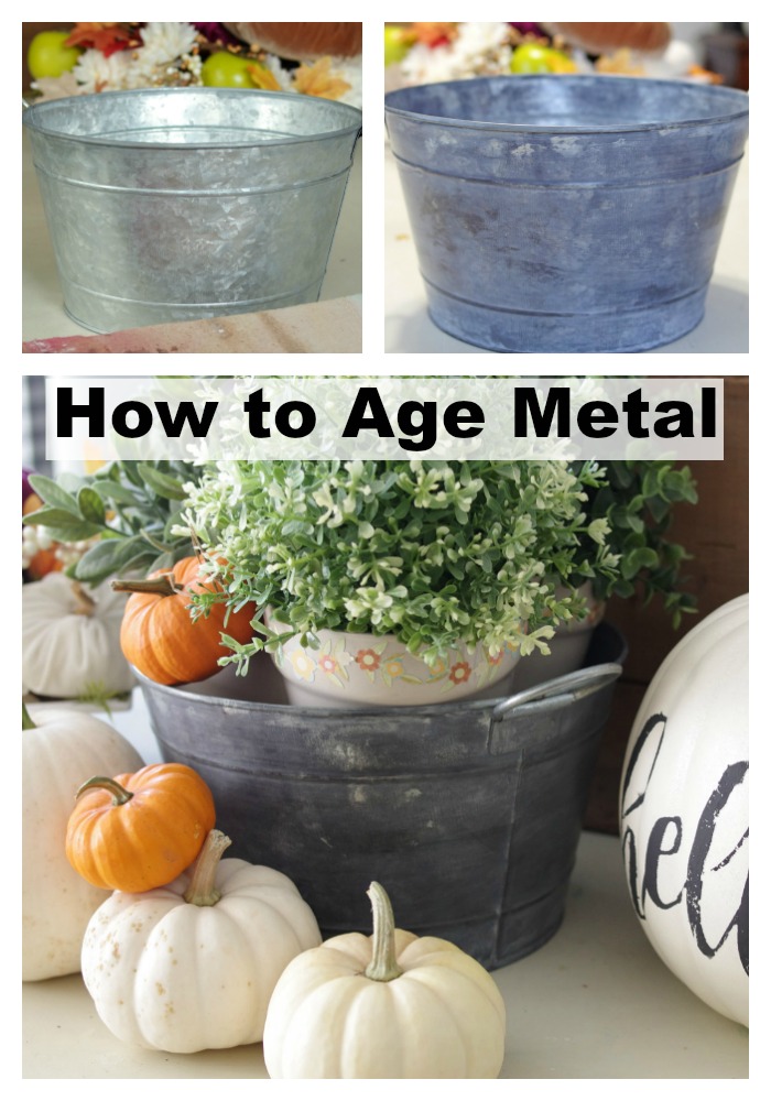 How to Make a New Metal Bucket Look Old - Create and Babble