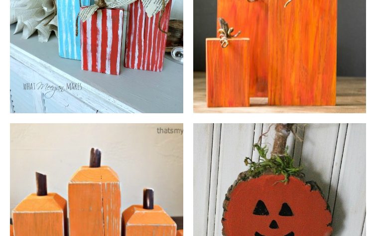 Wood Pumpkin Tutorial Collage Create and Babble