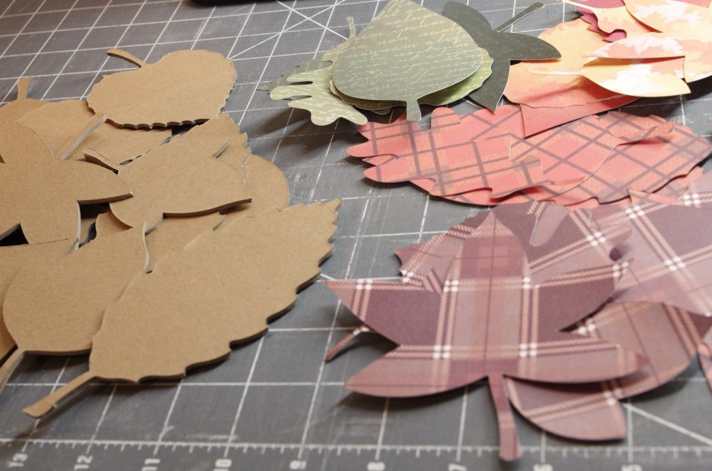 Cricut Chipboard Leaf Garland Tutorial