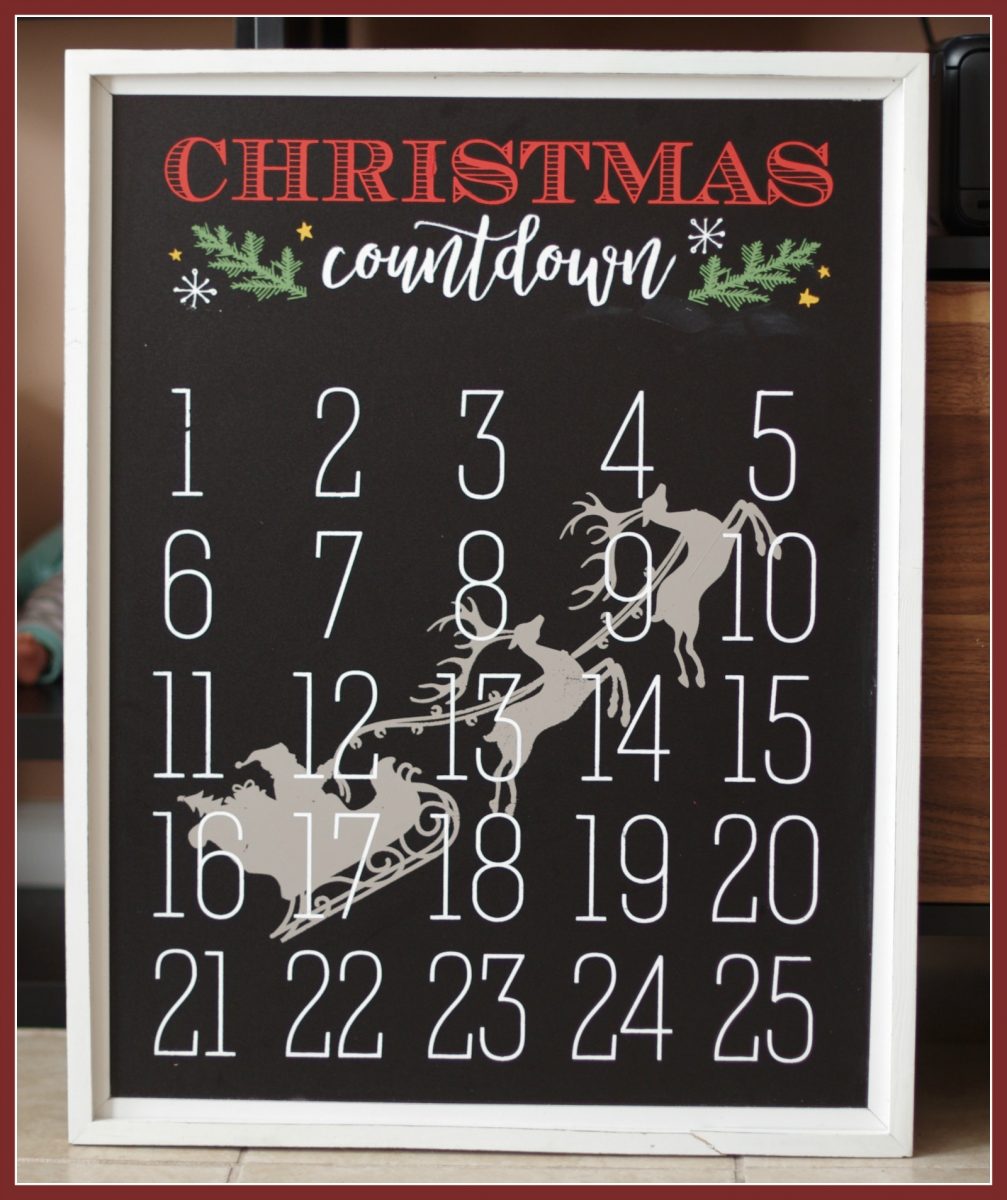 Chalk Couture Christmas Countdown Calendar Create And Babble