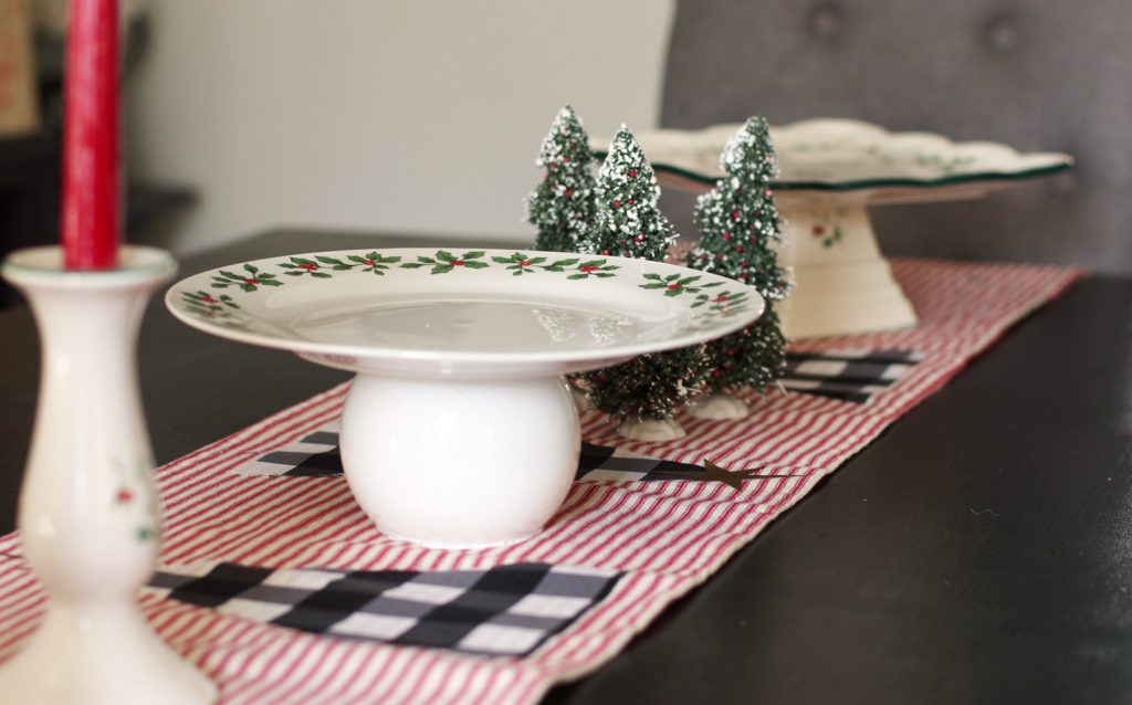 DIY Pedestal Plates made with items from Dollar Tree