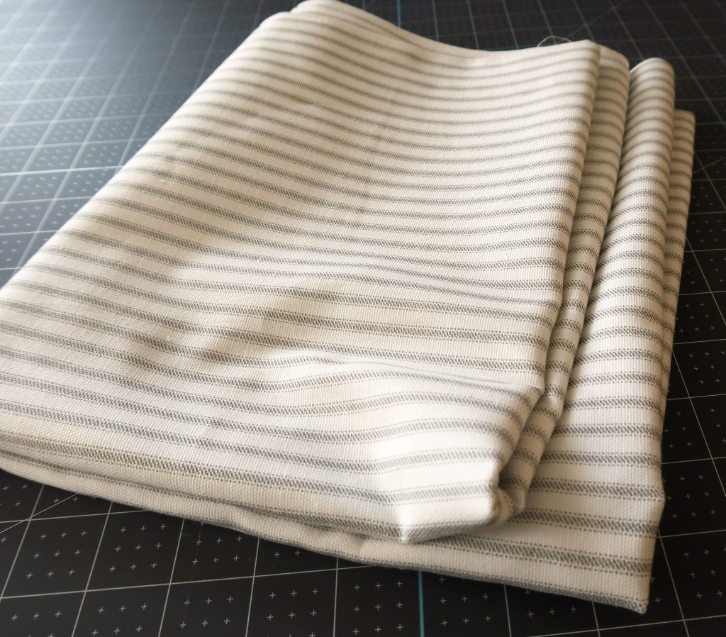 gray ticking fabric