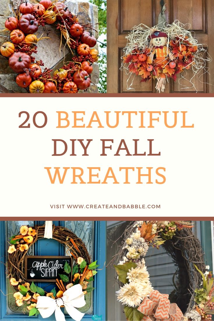20 beautiful diy fall wreaths collage of 4 fall wreaths