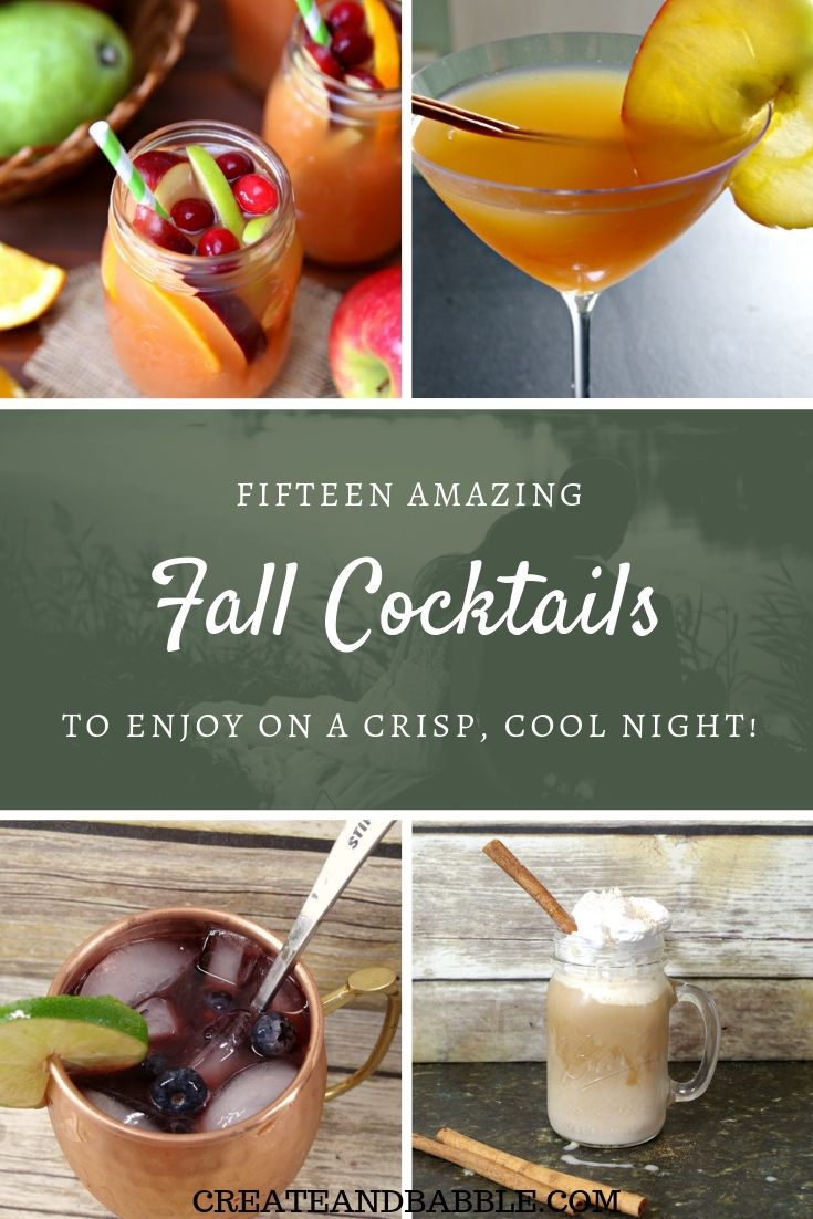 15 amazing fall cocktails collage of four