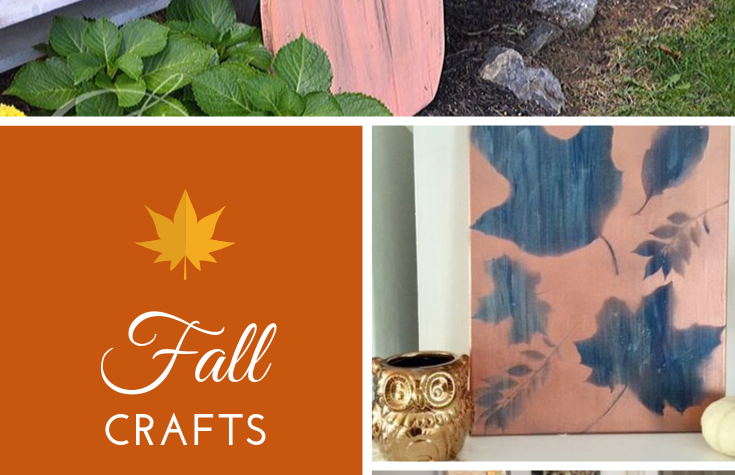 diy fall crafts collage of three