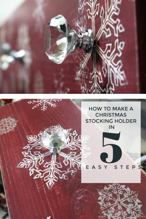 DIY Christmas Stocking Holder In 5 Steps Create And Babble   Stocking Hanger Pin 560x840 