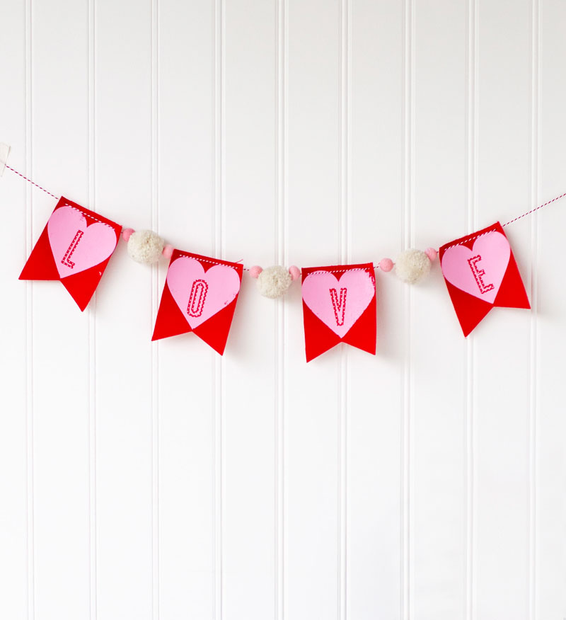 valentines day garland craft